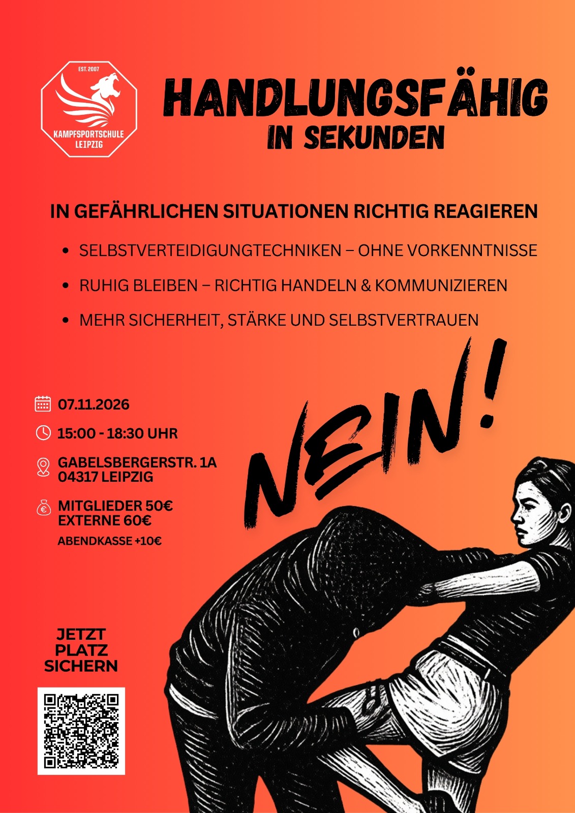 Selbstbehauptung und Selbstverteidigung – Grundlagencrashkurs Nein heißt Nein