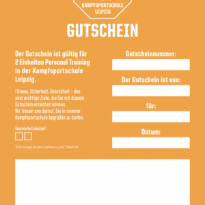 Gutschein - Personal Training 2 Einheiten
